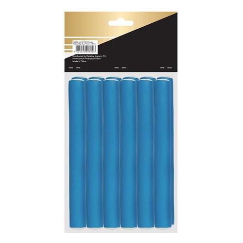 Hair FX Short Flexible Rollers - Blue, 12pk