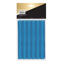 Hair FX Short Flexible Rollers - Blue, 12pk