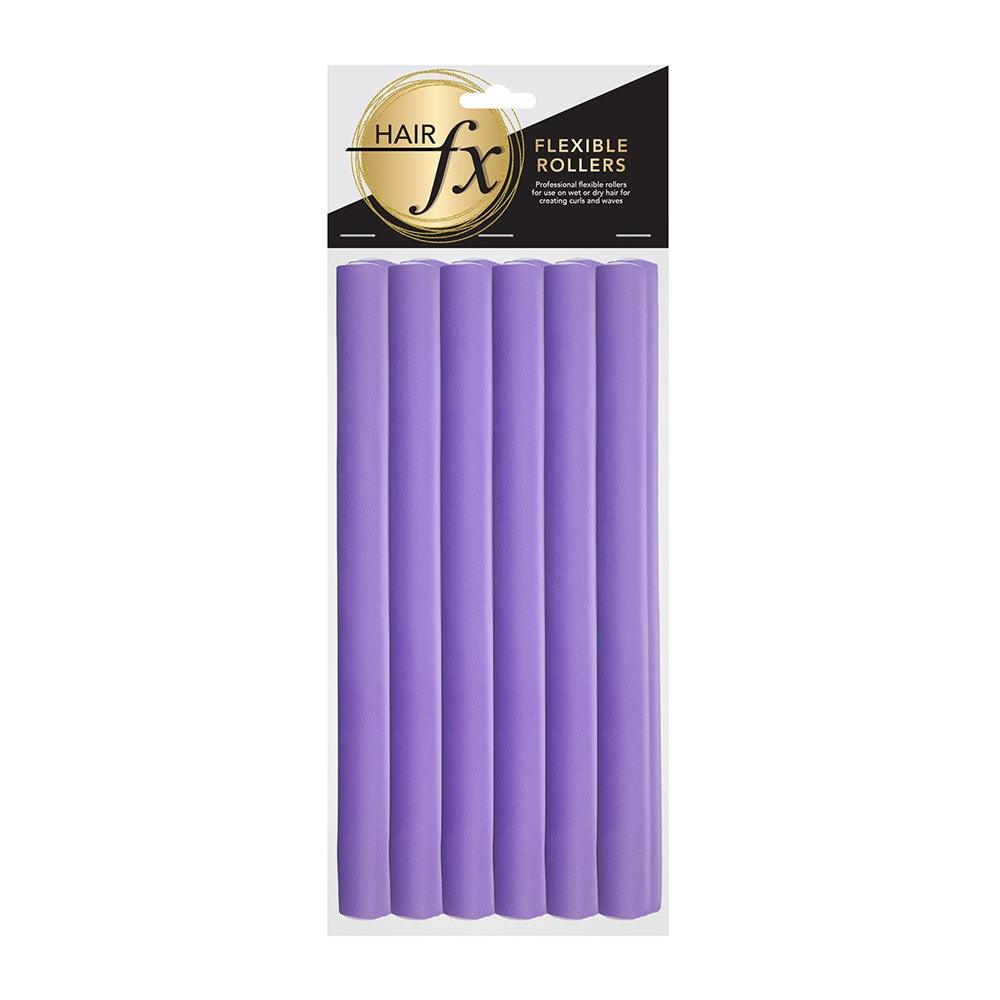Hair FX Long Flexible Rollers - Purple, 12pk