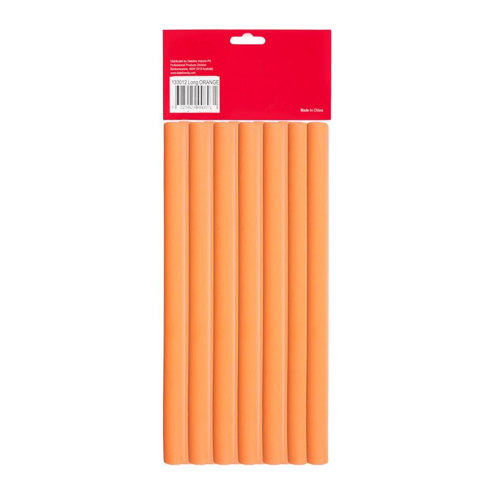 Hair FX Long Flexible Rollers - Orange, 12pk
