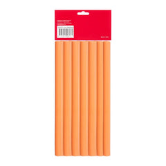 Hair FX Long Flexible Rollers - Orange, 12pk
