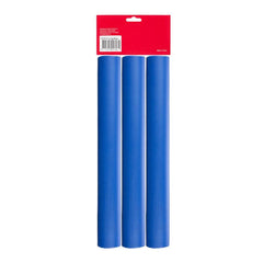 Hair FX Extra Large Flexible Rollers - Blue, 3pk