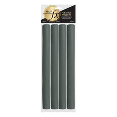 Hair FX Extra Large Flexible Rollers - Green, 4pk