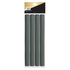 Hair FX Extra Large Flexible Rollers - Green, 4pk