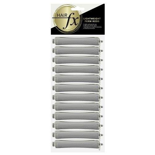Hair FX Lightweight Perm Rods, 12pk - Grey