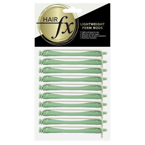 Hair FX Lightweight Perm Rods, 10pk - Green