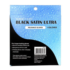 Robert de Soto Black Satin Ultra Reusable Gloves Small 4 Pack