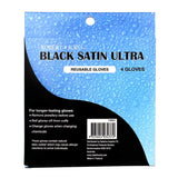 Robert de Soto Black Satin Ultra Reusable Gloves Medium 4 Pack