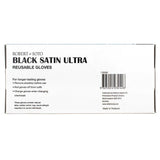 Robert de Soto Black Satin Reusable Gloves Small 10 Pack