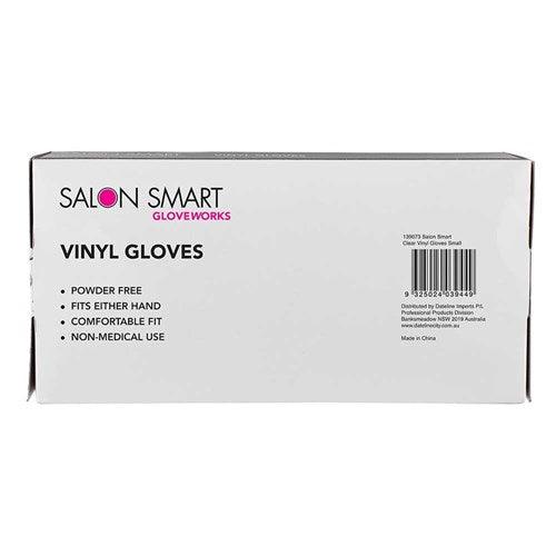 Salon Smart Vinyl Gloves Clear Small 100 pk