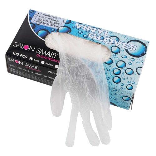 Salon Smart Vinyl Gloves Clear Small 100 pk