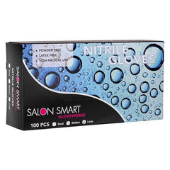 Salon Smart Nitrile Gloves Black Large 100 pk