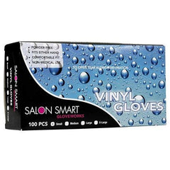 Salon Smart Vinyl Gloves Black Small 100 pk