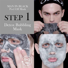 OMG 3 In 1 Man in Black Peel Off Mask