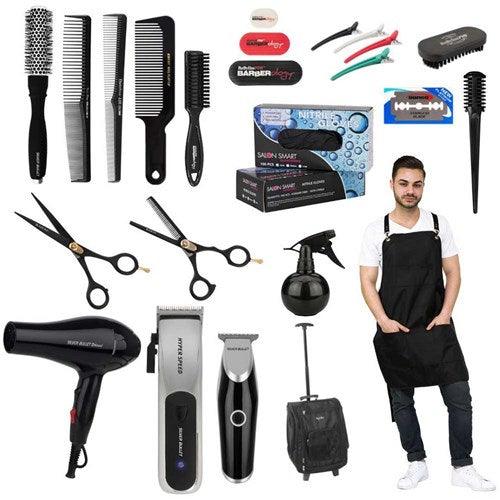 Dateline Professional Barbering Apprentice Kit Silver