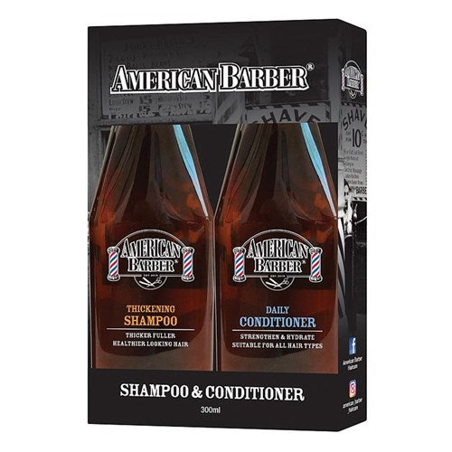 American Barber Thickening Shampoo and Conditioner Pack 300ml