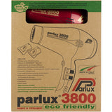Parlux 3800 Ceramic Iconic Dryer 2100W Red.