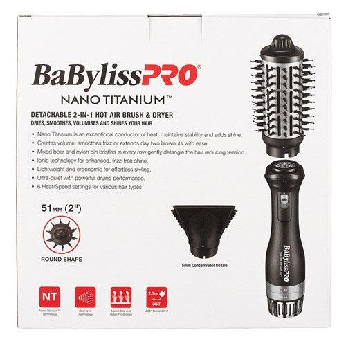 BaBylissPRO Nano Titanium Detachable Hot Air Brush and Dryer