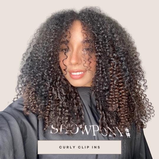 Show Pony 3 Piece Curly Clip In Hair Extensions Box Set