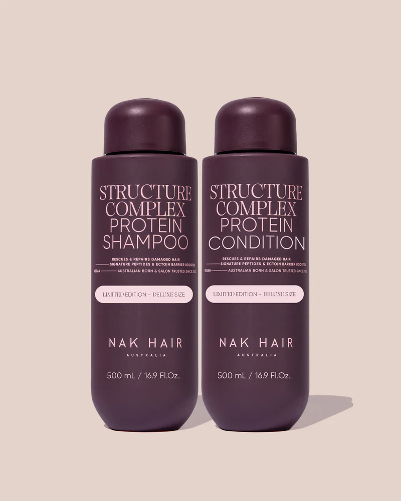 NAK Nourish Structure Complex Protein Shampoo and Condition Deluxe Size Duo 500ml Limited Edition
