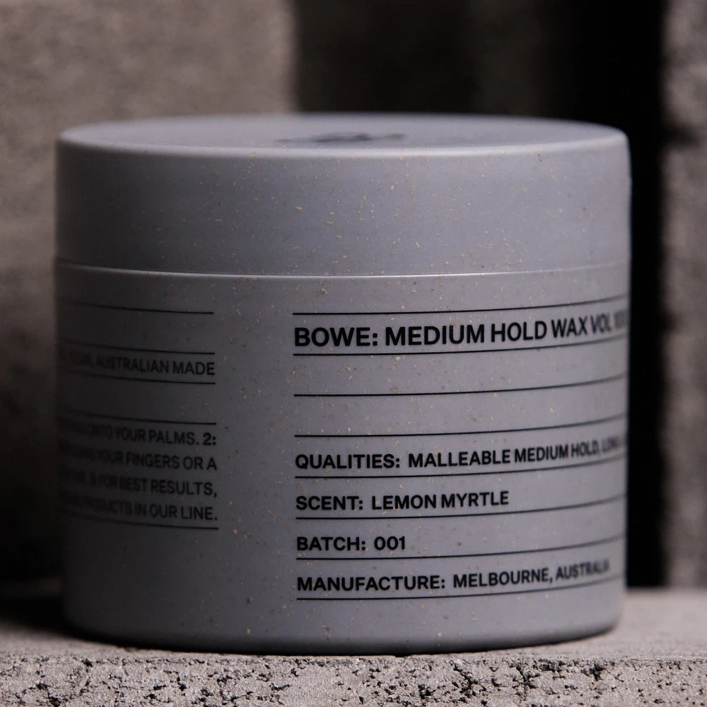 Barberian Man Bowe Medium Hold Black Wax 100g