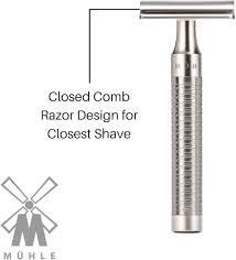 Muhle ROCCA Closed Comb Saftey Razor in Stainless Steel