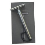 Muhle 99XR COM 01 COMPANION Unisex Saftey Razor Silver Matte Handle with Cotton Strap Stone
