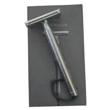 Muhle 99XR COM 01 COMPANION Unisex Saftey Razor Silver Matte Handle with Cotton Strap Stone