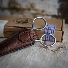 Captain Fawcett Grooming Scissors with Leather Pouch c