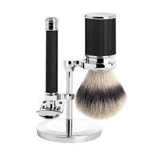 Muhle 99S31M89 Black Traditional 3 piece Shaving Set Black Resin