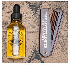Captain Fawcett Private Stock Beard Oil and Folding Pocket Comb Gift Set