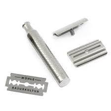 Muhle ROCCA Closed Comb Saftey Razor in Stainless Steel
