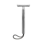 Muhle 99XR COM 01 COMPANION Unisex Saftey Razor Silver Matte Handle with Cotton Strap Stone
