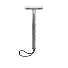 Muhle 99XR COM 01 COMPANION Unisex Saftey Razor Silver Matte Handle with Cotton Strap Stone