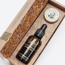 Captain Fawcett Booze and Baccy Beard Oil and Moustache Wax Gift Set