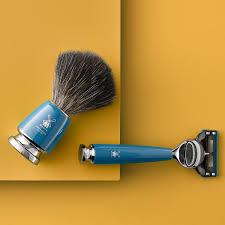 Muhle Rytmo 4 piece Shaving Set Petrol Resin with Mach3