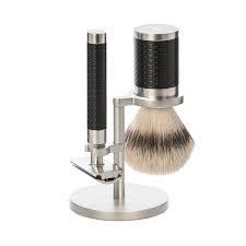 Muhle 99XS31M96SR Rocca 3 piece Shaving Set Stainless Steel Matte Black