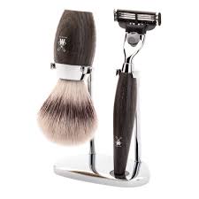 Muhle Kosmo 3 Piece Shaving Set Bog Oak