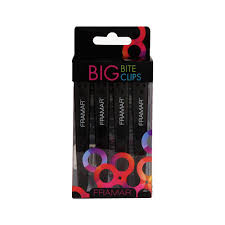 Framar Big Bite Clips 4 pack Black