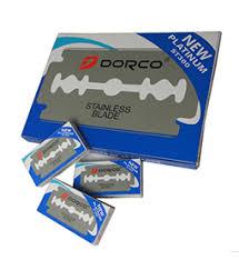 Dorco Stainless Steel Hair Razor Blades 10 Pack
