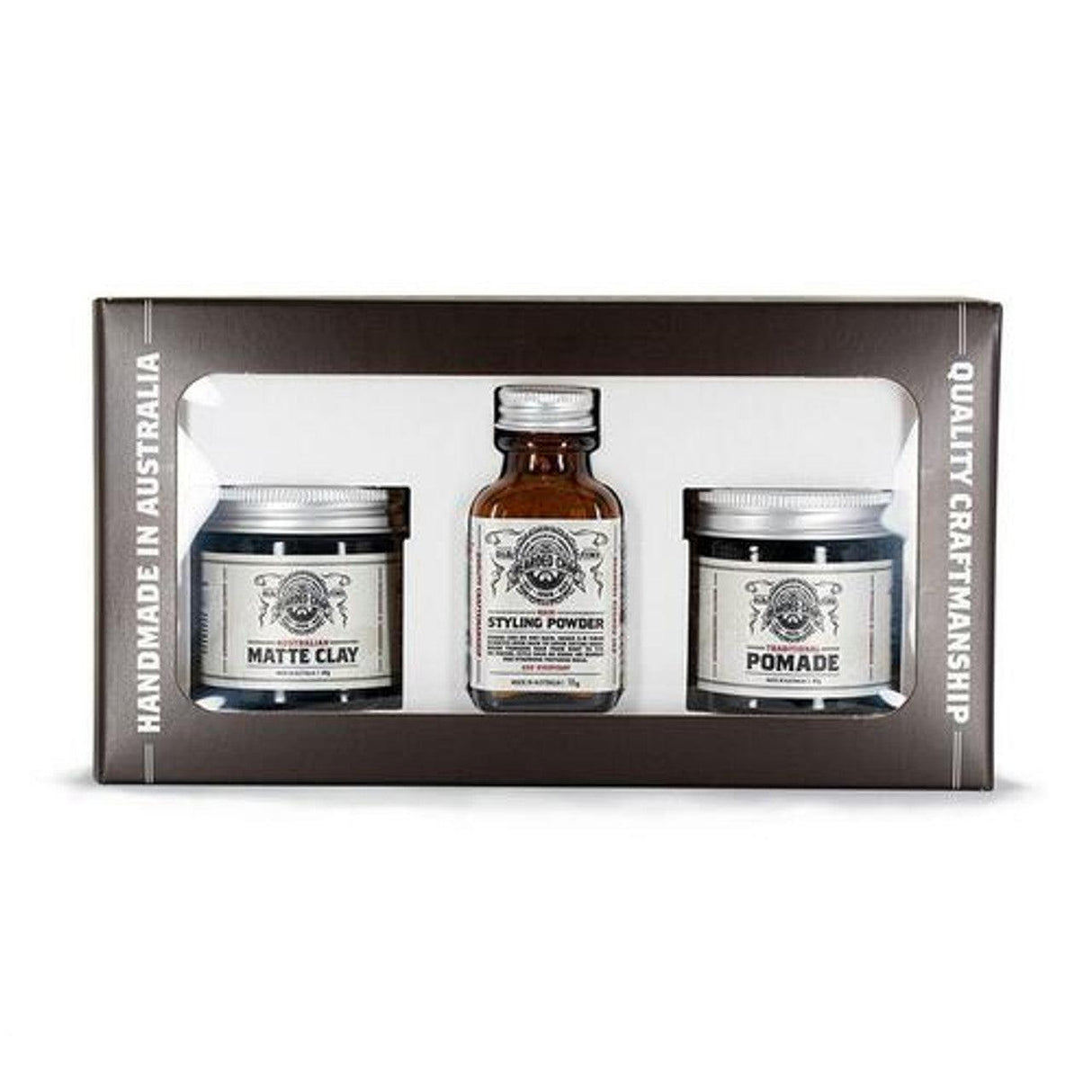 The Bearded Chap Hair Styling Trilogy Kit 47 Pompade, 60mg Matte Clay & Styling Powder