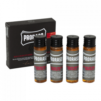 Proraso Wood & Spice Hot Oil Beard Treatment  4 x 17ml.