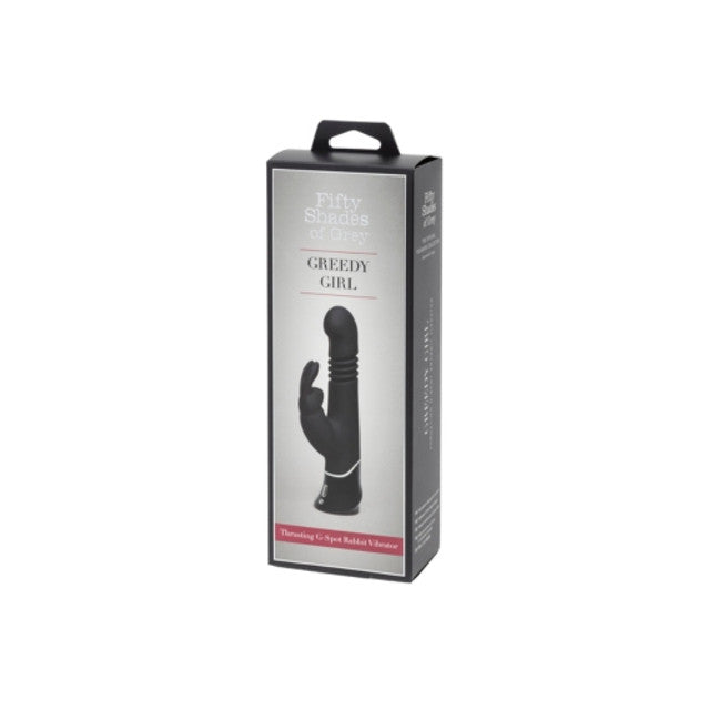 Fifty Shades of Grey Greedy Girl Rechargeable G Spot Thrusting Rabbit Vibrator Black