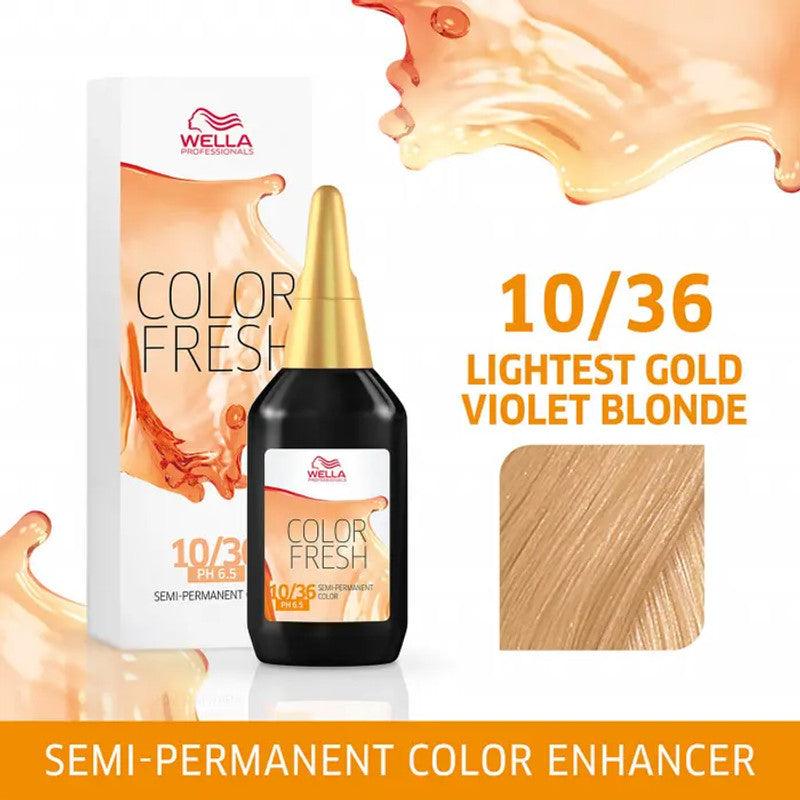 Wella Color Fresh 10/36 Lightest Gold Violet Blonde 75ml