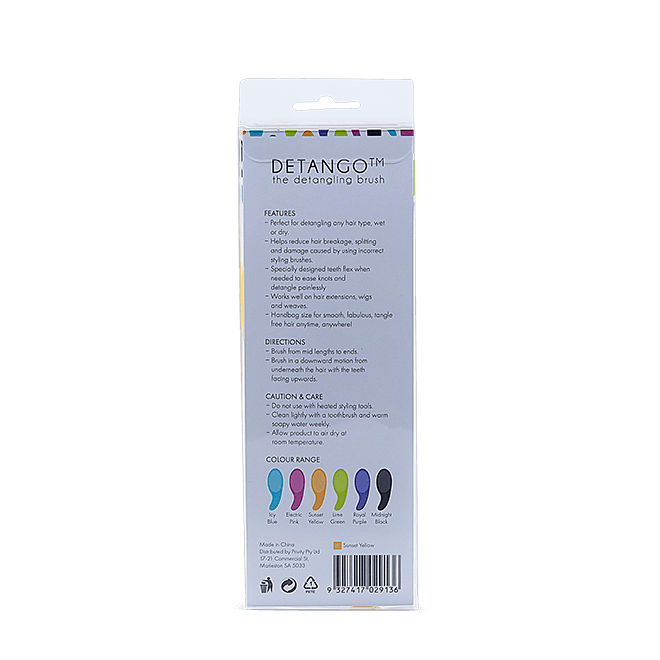 Detango The Detangling Brush Sunset Yellow