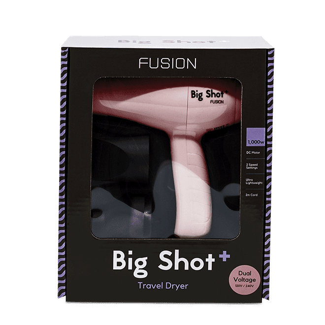 Fusion Big Shot Travel Hair Dryer In Baby Pink