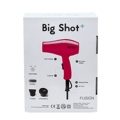 Fusion Big Shot Travel Hair Dryer In Hot Pink
