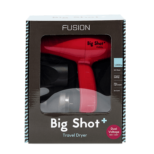 Fusion Big Shot Travel Hair Dryer In Hot Pink