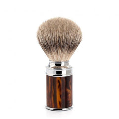 Muhle Traditional 31M108 Silvertip Fine Badger Brush Black Tortoiseshell Resin