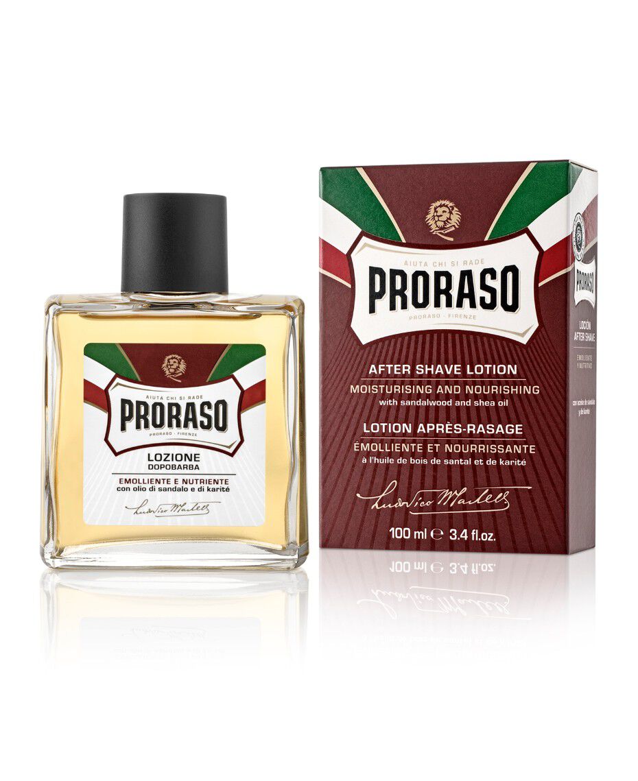 Proraso Nourish Aftershave Lotion with Sandalwood & Shea Butter (Red) 100ml